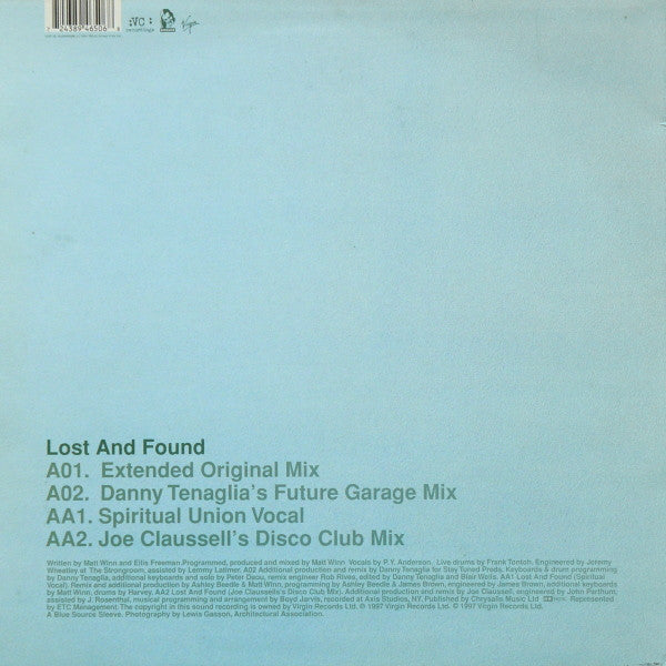 D*Note – Lost And Found - VG+ 12" Single Record 1997 VC Recordings UK Vinyl - House / UK Garage - Shuga Records