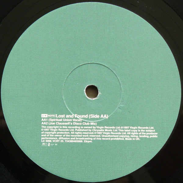D*Note – Lost And Found - VG+ 12" Single Record 1997 VC Recordings UK Vinyl - House / UK Garage - Shuga Records