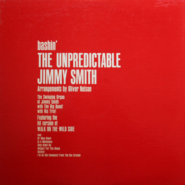 The Unpredictable Jimmy Smith - Bashin' - VG+ LP Record 1962 Verve USA Stereo Original Vinyl - Jazz / Soul-Jazz / Bop - Shuga Records