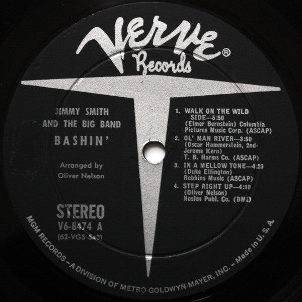 The Unpredictable Jimmy Smith - Bashin' - VG+ LP Record 1962 Verve USA Stereo Original Vinyl - Jazz / Soul-Jazz / Bop - Shuga Records