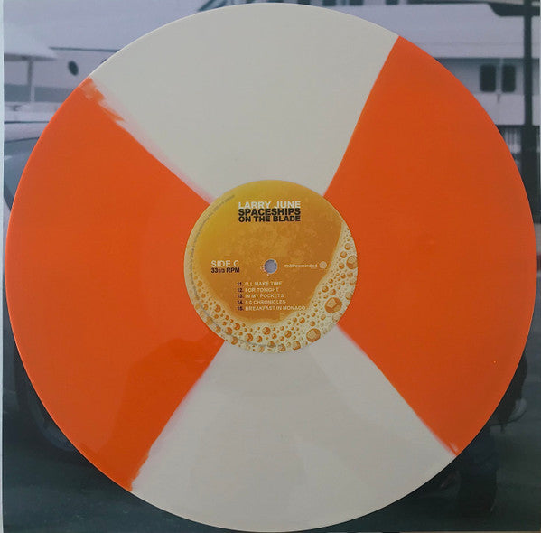Larry June - Spaceships on the Blade (2022) - Mint- (VG cover) 2 LP 2025 Empire TFM Freeminded Orange & Cream Quad Vinyl - Hip Hop