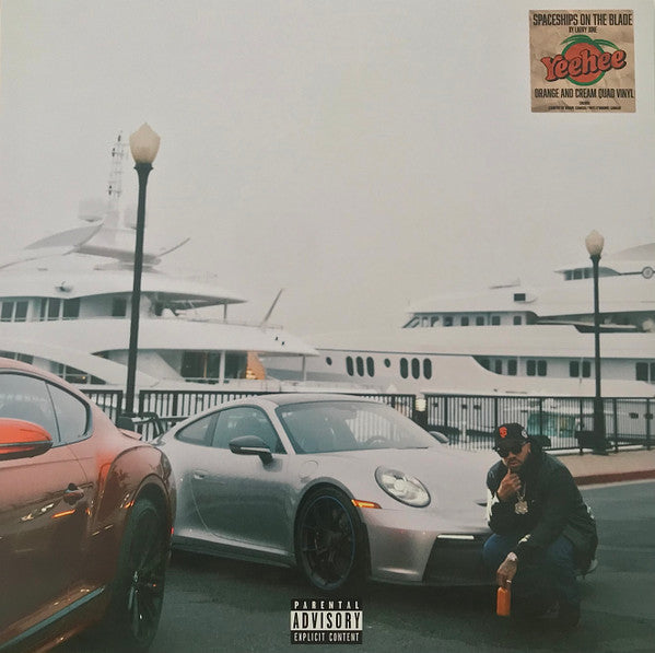 Larry June - Spaceships on the Blade (2022) - Mint- (VG cover) 2 LP 2025 Empire TFM Freeminded Orange & Cream Quad Vinyl - Hip Hop