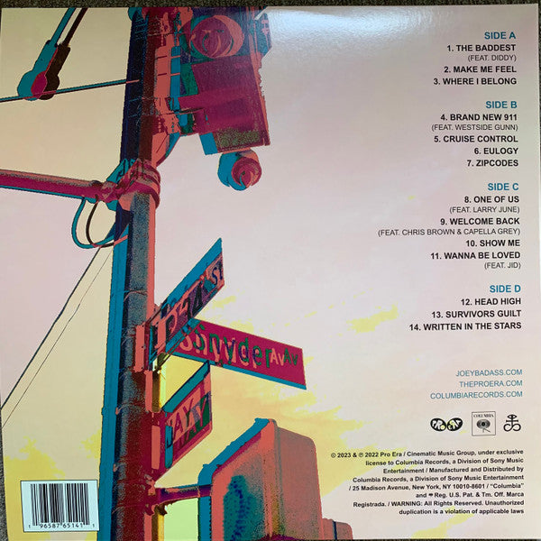Joey Bada$$ - 2000 - Mint- 2 LP Record 2023 Pro Era Columbia USA Vinyl - Hip Hop / Boom Bap / Conscious Jazzy - Shuga Records