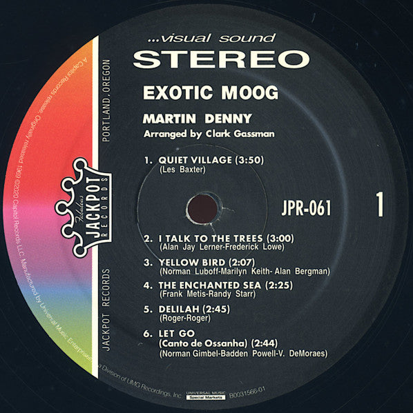 Martin Denny - Exotic Moog (1969) - New LP Record 2023 Jackpot Black Vinyl - Jazz / Exotica / Easy Listening - Shuga Records