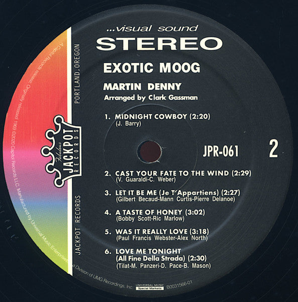 Martin Denny - Exotic Moog (1969) - New LP Record 2023 Jackpot Black Vinyl - Jazz / Exotica / Easy Listening - Shuga Records
