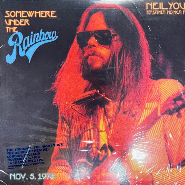 Neil Young With The Santa Monica Flyers- Somewhere Under The Rainbow (Nov. 5. 1973) - VG+ 2 LP Record 2023 Reprise Shakey Pictures USA Vinyl & Insert - Rock / Blues Rock / Folk
