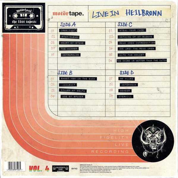Motorhead - The Löst Tapes Vol. 4 (Live In Heilbronn Christmas Metal Meeting 84) - New 2 LP Record Store Day 2023 Murder One BMG RSD Amber Vinyl - Hard Rock / Heavy Metal - Shuga Records