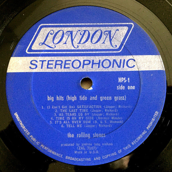 The Rolling Stones - Big Hits (High Tide And Green Grass) - VG+ LP Record 1966 London USA Vinyl & Booklet - Rock & Roll / Blues Rock - Shuga Records