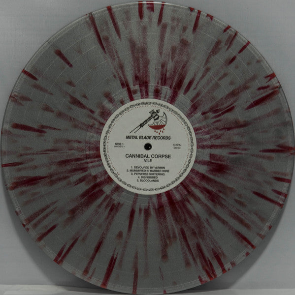 Cannibal Corpse - Vile (1996) - New (Opened to verify Color) LP Record 2023 Metal Blade Silver w/ Red Splatter 180 Gram Vinyl, Poster, Insert & Download - Metal / Death Metal - Shuga Records