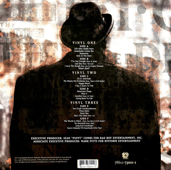 The Notorious B.I.G. - Life After Death - VG (LOW GRADE COVER) 3 LP Record 1997 Bad Boy USA Original Vinyl - Hip Hop / Pop Rap - Shuga Records