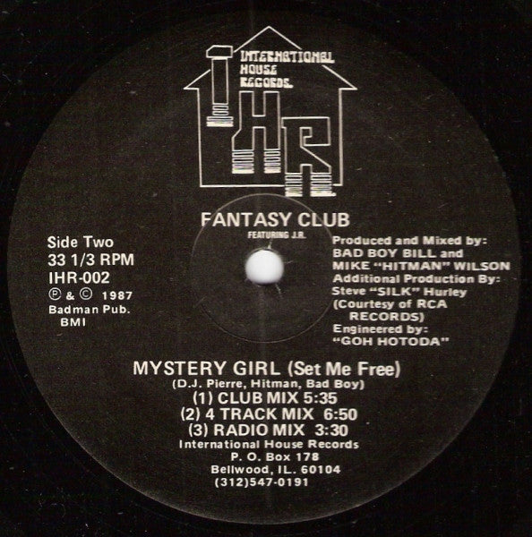 Fantasy Club - Mystery Girl (Set Me Free) - VG 12" Single Record 1987 USA Vinyl - Chicago House / Acid House - Shuga Records