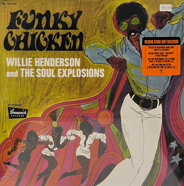 Willie Henderson And The Soul Explosion - Funky Chicken (1970) New LP Record Store Day 2023 Brunswick ORG Music Orange Vinyl - Indie Pop / Rock - Shuga Records