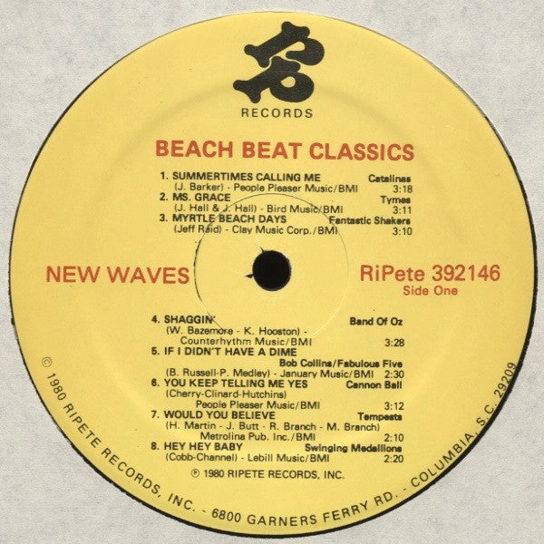 Various - Beach Beat Classics - VG+ LP Record 1980 Ripete USA Vinyl - Soul / Rhythm & Blues / Funk - Shuga Records