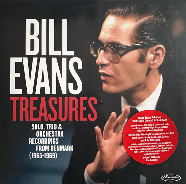Bill Evans - Treasures Solo, Trio & Orchestra Recordings From Denmark (1965-1969) - New 3 LP Record Store Day 2023 Elemental Music 180 gram Vinyl & Numbered - Jazz / Bop / Modal / Cool Jazz - Shuga Records