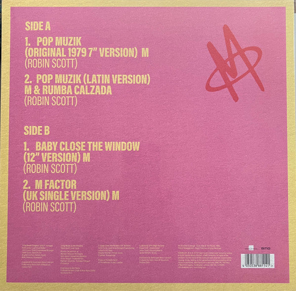M - Pop Muzik (1979) - New EP Record Store Day 2023 BMG Union Square Music RSD Red Vinyl - Pop / Synth-pop - Shuga Records