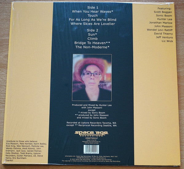 John Massoni With Sonic Boom - Think Of Me When You Hear Waves - New LP Record Store Day 2023 Space Age Recordings UK RSD Orange Vinyl - Electronic / Avantgarde / Experimental - Shuga Records