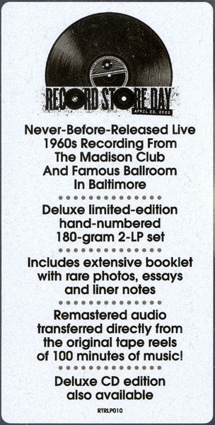 Walter Bishop Jr. - Bish At The Bank: Live In Baltimore (1966-1967) - New 2 LP Record Store Day 2023 Reel To Real RSD 180 gram Vinyl & Numbered - Jazz - Shuga Records