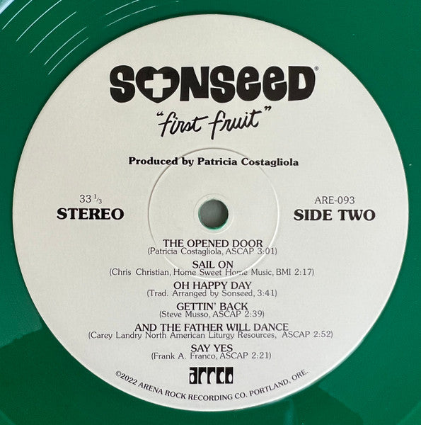 Sonseed - First Fruit (1981) - New EP Record Store Day 2023 Arena Rock Recording Company RSD Garden of Eden Green Vinyl, Insert & Bumper Sticker - Rock / Pop Rock / Jesus - Shuga Records
