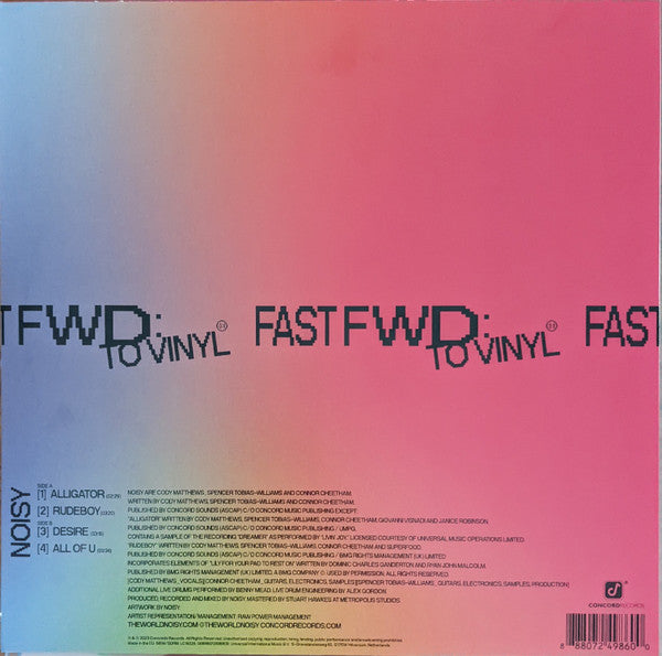Noisy - FAST FWD: TO VINYL - New EP Record Store Day 2023 Concord RSD Clear Crystal Vinyl - Electronic / Electro - Shuga Records