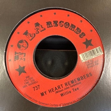 Willie Tee - Please Don't Go / My Heart Remembers (1967) - New 7" Single 45 Record Store Day 2023 Nola UK RSD Vinyl - Soul / Funk - Shuga Records