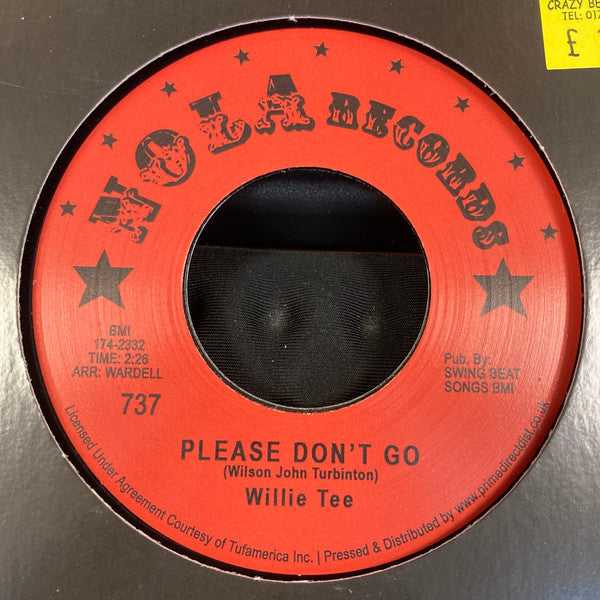 Willie Tee - Please Don't Go / My Heart Remembers (1967) - New 7" Single 45 Record Store Day 2023 Nola UK RSD Vinyl - Soul / Funk - Shuga Records
