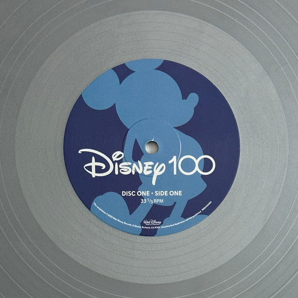 Various - Disney 100 - Mint- (VG+ cover) 2 LP Record 2023 Walt Disney USA Silver Vinyl - Soundtrack / Theme - Shuga Records