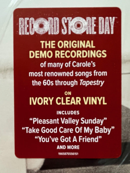 Carole King - The Legendary Demos - New LP Record Store Day 2023 Rockingale USA RSD Ivory Clear Vinyl - Pop Rock / Folk Rock - Shuga Records