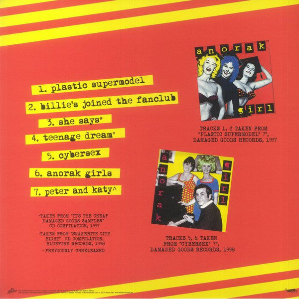 Anorak Girl - Plastic Fantastic (1997/1998) - New LP Record Store Day 2023 Hey Suburbia Italy RSD Red Transparent Vinyl - Indie Pop / Rock - Shuga Records