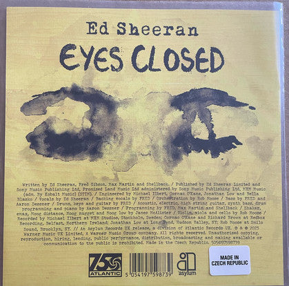 Ed Sheeran - Eyes Closed - New 7" Single Flexi-disc Record 2023 Atlantic Asylum Promo Vinyl - Indie Pop - Shuga Records