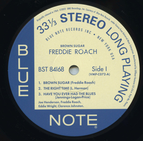 Freddie Roach - Brown Sugar - New LP Record 2023 Blue Note Vinyl Me Please Club 180 gram Vinyl - Jazz / Soul-Jazz / Bop - Shuga Records