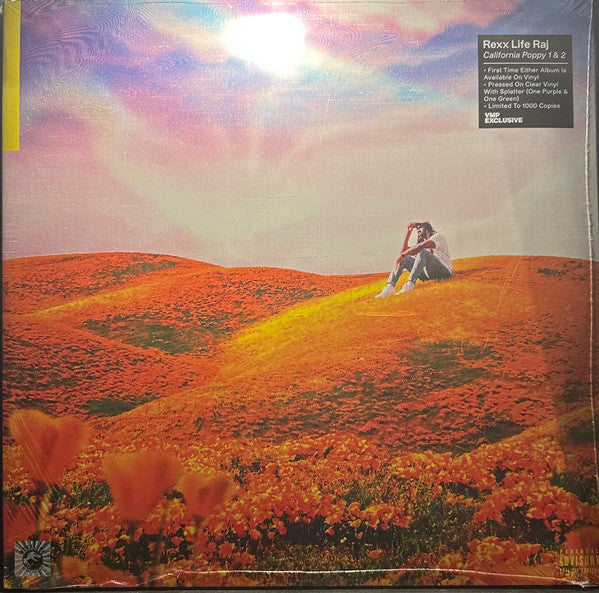Rexx Life Raj - California Poppy 1 & 2 - New 2 LP Record 2022 Empire Vinyl Me Please Clear w/ Orchid & Evergreen Splatter Vinyl & Numbered - Hip Hop - Shuga Records