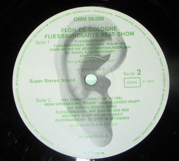 Floh De Cologne – Fließbandbabys Beat-Show - VG+ LP Record Ohr Germany Vinyl & Door Cover - Krautrock / Prog Rock / Political - Shuga Records