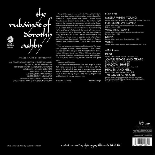 Dorothy Ashby - The Rubaiyat Of Dorothy Ashby (1970) - New LP Record 2023 Cadet Verve 180 gram Vinyl - Jazz / Soul-Jazz - Shuga Records