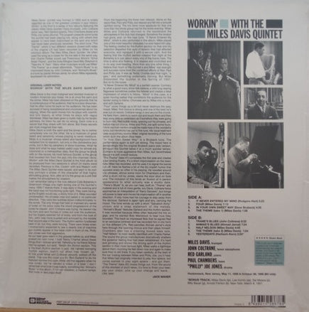The Miles Davis Quintet - Workin' With The Miles Davis Quintet (1959) - Mint- LP Records 2010 52nd Street USA 180 gram Vinyl - Jazz / Hard Bop / Modal - Shuga Records