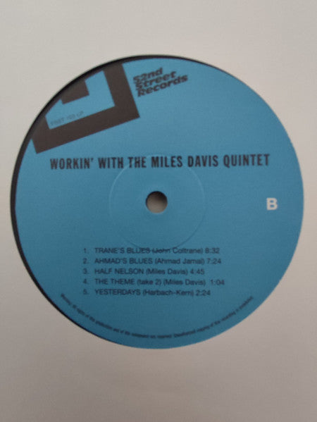 The Miles Davis Quintet - Workin' With The Miles Davis Quintet (1959) - Mint- LP Records 2010 52nd Street USA 180 gram Vinyl - Jazz / Hard Bop / Modal - Shuga Records