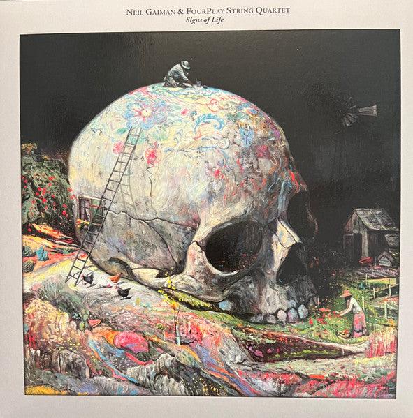 Neil Gaiman & FourPlay String Quartet - Signs Of Life - New 2 LP Record 2023 Instrumental Barnes & Noble Exclusive Clear With Red And Blue Speckle Vinyl & Download - Classical / Spoken Word - Shuga Records
