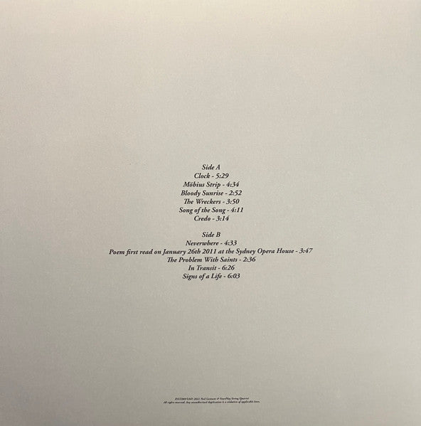 Neil Gaiman & FourPlay String Quartet - Signs Of Life - New 2 LP Record 2023 Instrumental Barnes & Noble Exclusive Clear With Red And Blue Speckle Vinyl & Download - Classical / Spoken Word - Shuga Records