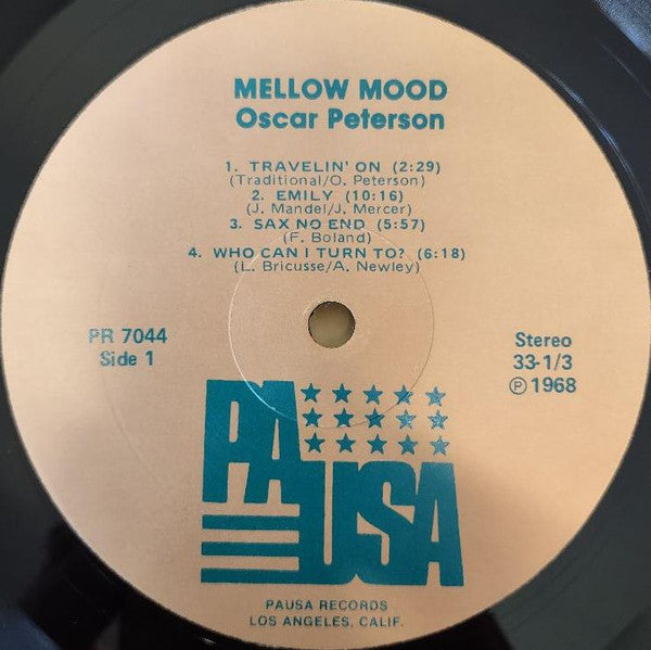 Oscar Peterson - Mellow Mood - VG+ LP Record 1969 Pausa Vinyl - Jazz / Bop - Shuga Records