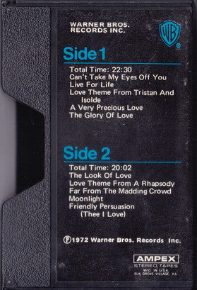 The Mystic Moods Orchestra - The Mystic Moods Of Love - VG+ Cassette Tape 1972 Warner USA Original & Clamshell Case - Jazz / Easy - Shuga Records