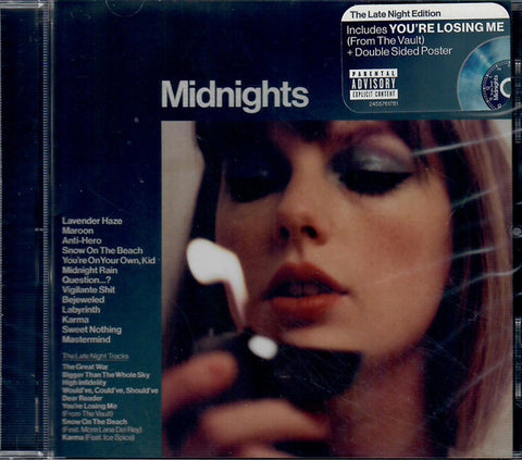 Taylor Swift – Midnights (The Late Night Edition) - New CD Album 2023 Republic USA & Poster - Pop Rock