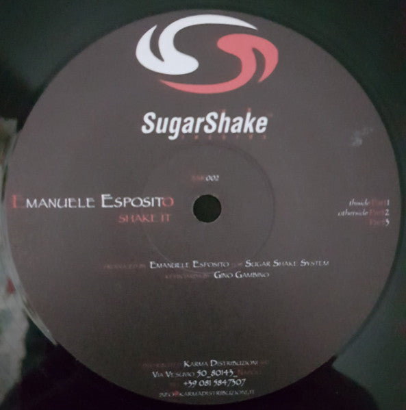 Emanuele Esposito - Shake It - VG+ 12" Single Record 2003 SugarShake Italy Vinyl - House - Shuga Records