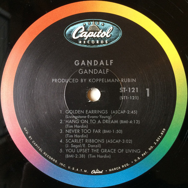 Gandalf - Gandalf (1969) - VG+ LP Record 2011 Capitol USA 180 gram Vinyl - Psychedelic Rock - Shuga Records