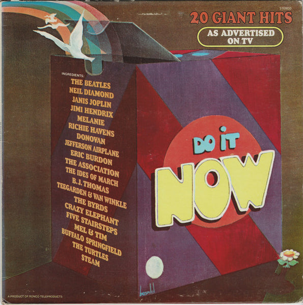 Various – 20 Giant Hits (The Do It Now Foundation) - VG+ LP Record 197? Ronco / Do It Now Vinyl - Pop / Psych / Folk / Soul