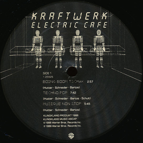 Kraftwerk - Electric Cafe - VG+ LP Record 1986 Warner USA Original RARE Promo Vinyl - Synth-pop / Electro - Shuga Records