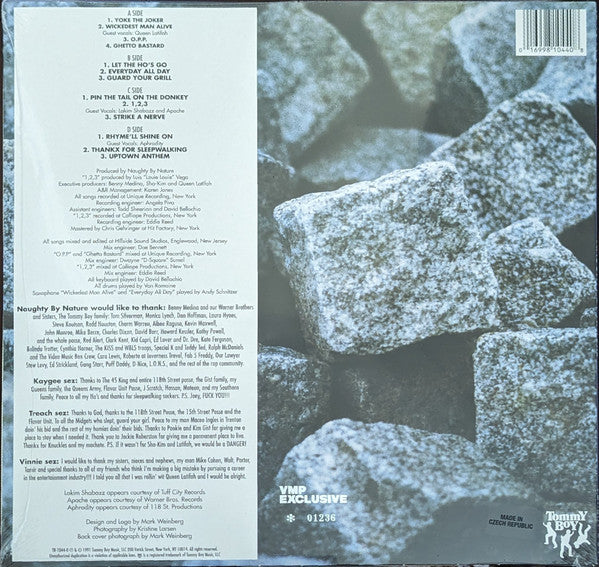 Naughty By Nature - Naughty By Nature (1991) - Mint- 2 LP Record 2021 Tommy Boy Vinyl Me Please Blue/Yellow Split Vinyl & Numbered 0724 - Hip Hop - Shuga Records