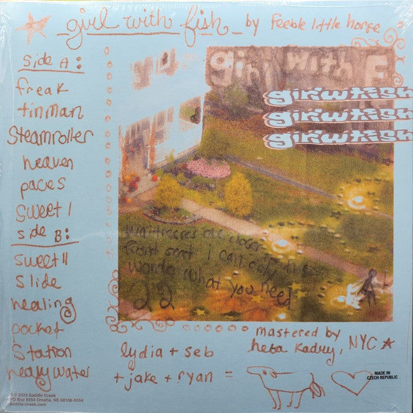Signed Autographed - feeble little horse - Girl With Fish - New LP Record 2023 Saddle Creek Pink Vinyl - Indie Rock / Shoegaze - Shuga Records