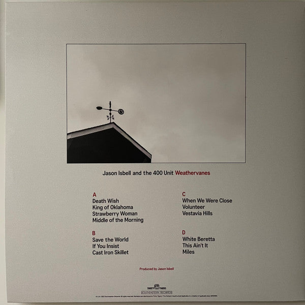 Jason Isbell And The 400 Unit - Weathervanes - New 2 LP Record 2023 Thirty Tigers Target Exclusive Black Translucent Vinyl - Indie Rock / Southern Rock - Shuga Records