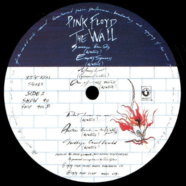 Pink Floyd - The Wall - VG+ 2 LP Record 1979 Harvest UK Vinyl - Psychedelic Rock / Prog Rock - Shuga Records