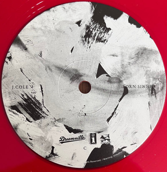 J. Cole - Born Sinner (2013) - Mint- 2 LP Record 2023 Dreamville Interscope Target Exclusive Red Vinyl - Hip Hop - Shuga Records