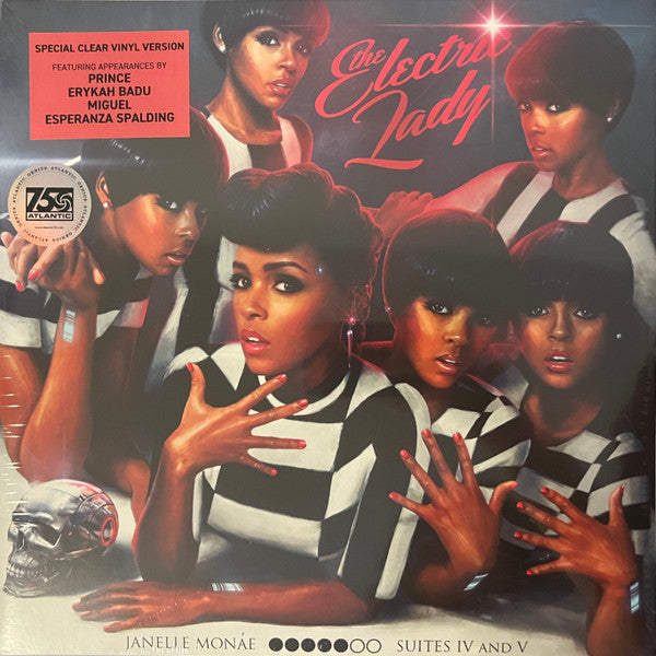 Janelle Monáe - The Electric Lady (2013) - Mint- 2 LP Record 2023 Atlantic Bad Boy Clear Vinyl & Insert - R&B / Funk / Neo Soul